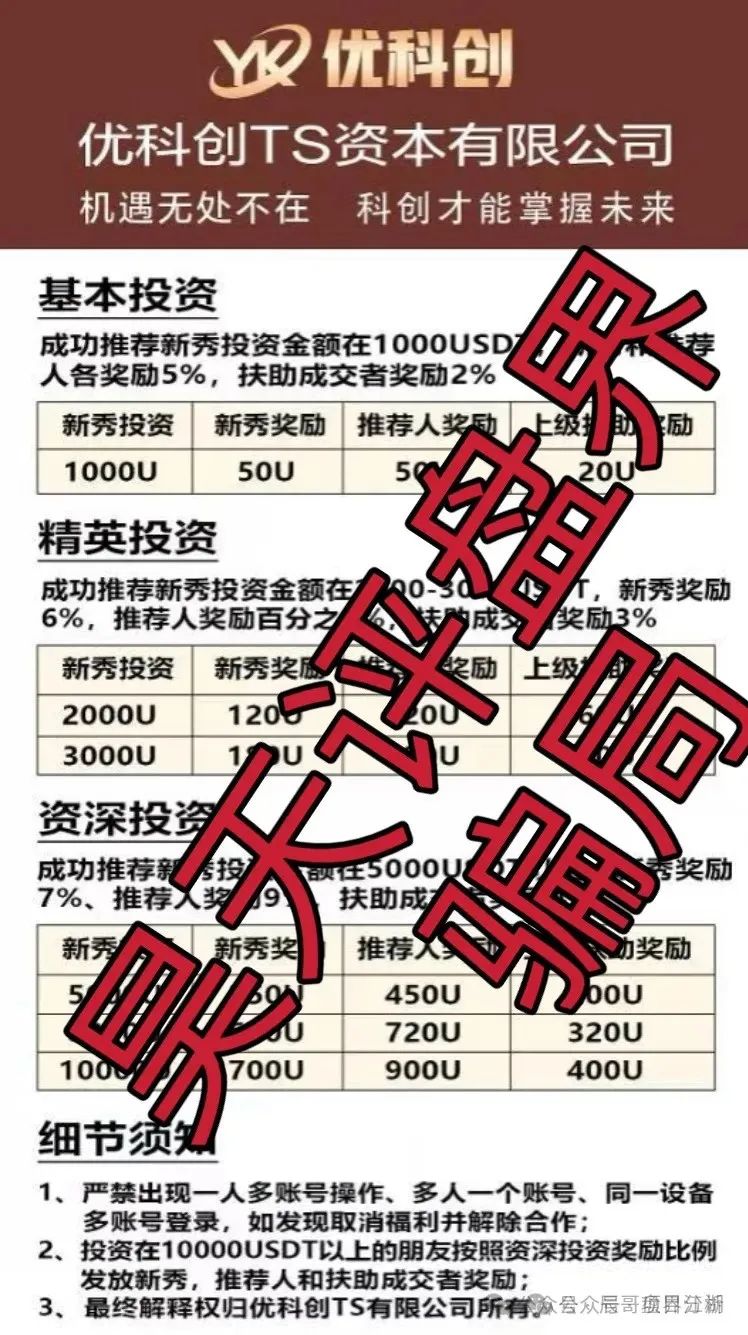 【警惕】优科创（利鼎交易所）跟单类资金盘骗局，操盘手圈钱几千万，即将崩盘跑路！