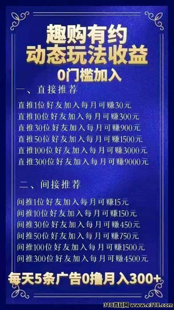 对接全网趣购有约火爆项目