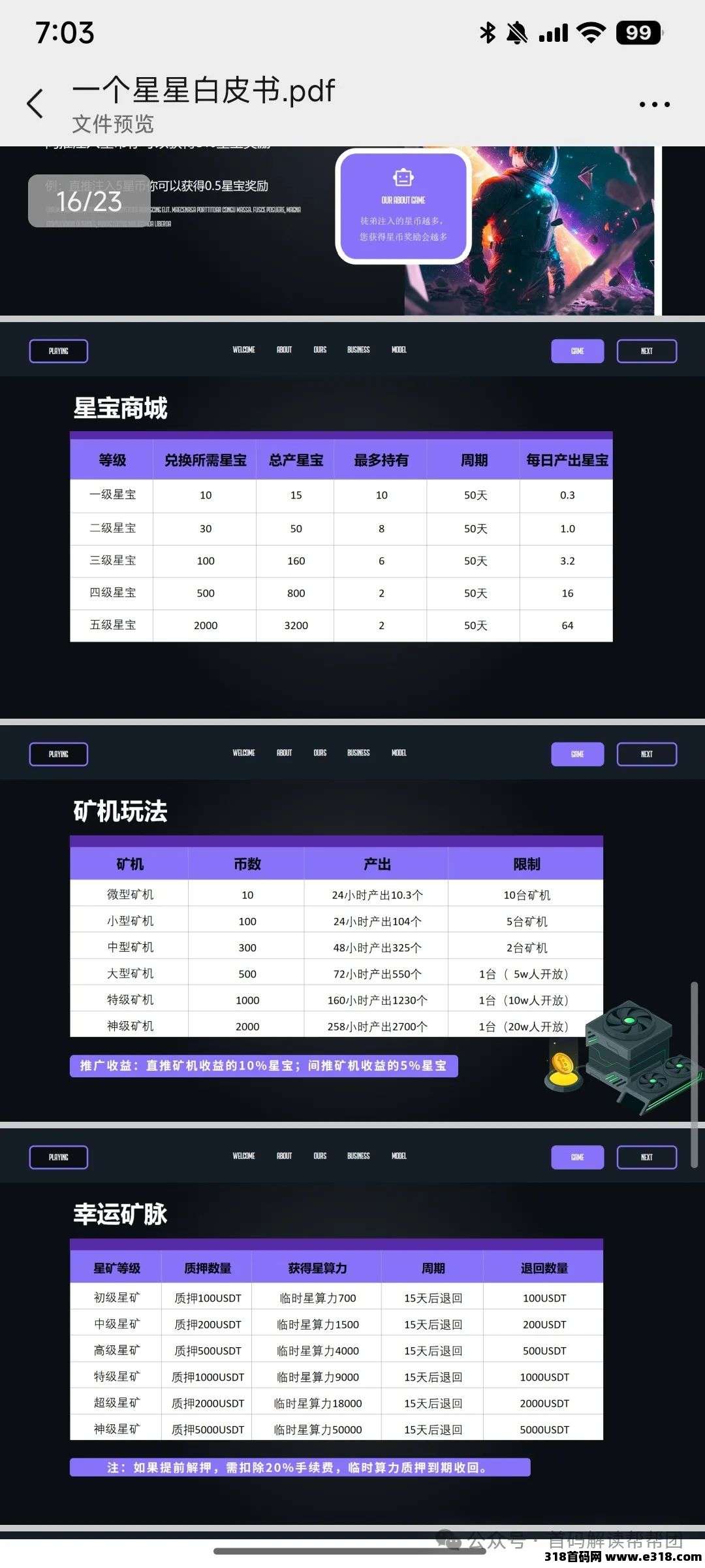 一个星星首码项目正式上线，首期矿池开放倒计时1天！玩法速看