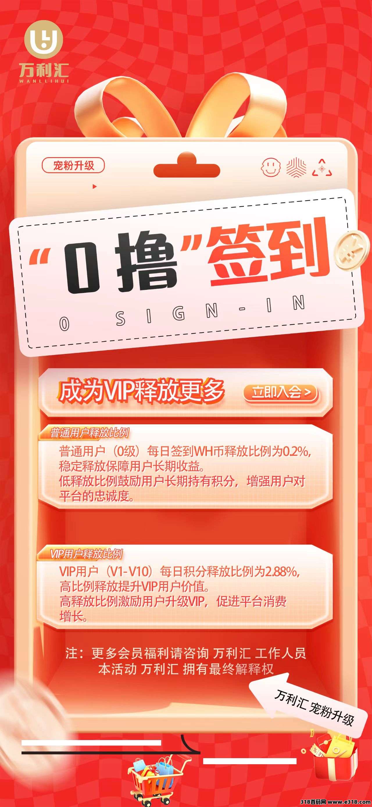 万利汇，自带交易回收，每天签到